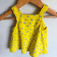 Yellow Dotted Fleece Dress / 3m