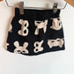 Organic Cotton Black Animal Mask Skirt / 6-12m