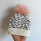 Animal Print Pom Pom Toque / 0-6m