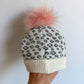 Animal Print Pom Pom Toque / 0-6m