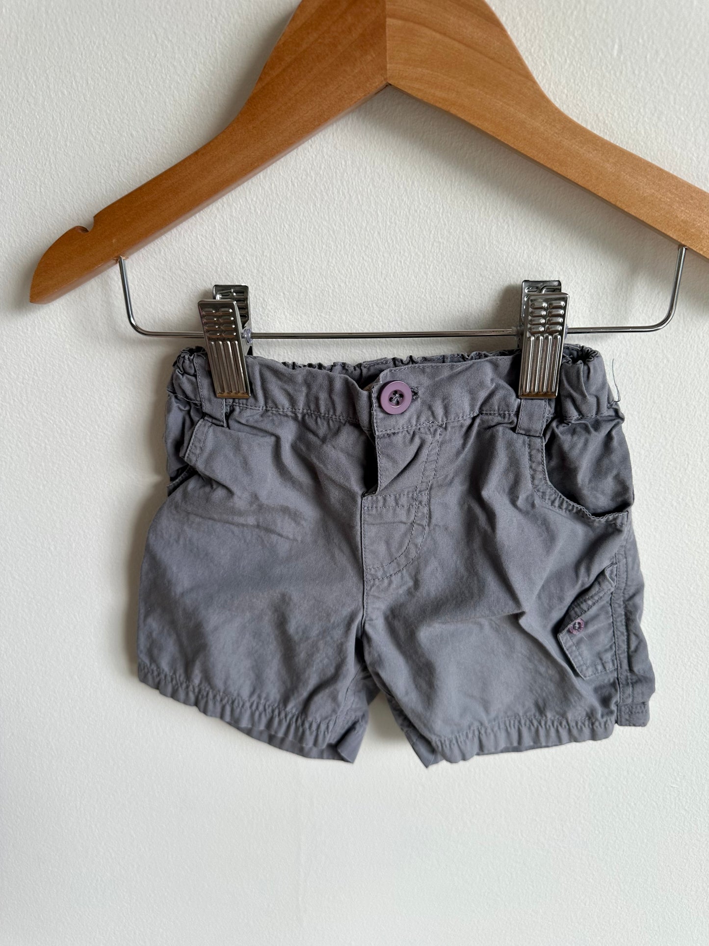 Organic Grey Shorts / 6-12m