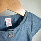 Chambray Short Sleeve Jumpsuit / 6-12m