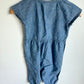 Chambray Short Sleeve Jumpsuit / 6-12m