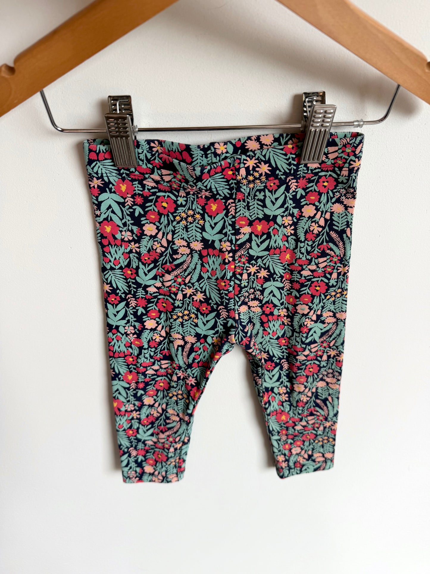 Flowers + Leaves Leggings / 6-12m
