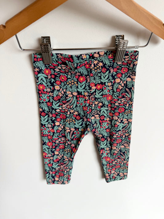 Flowers + Leaves Leggings / 6-12m