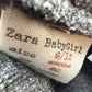 Zara Grey Plaid Knee Patch Pants / 9-12m