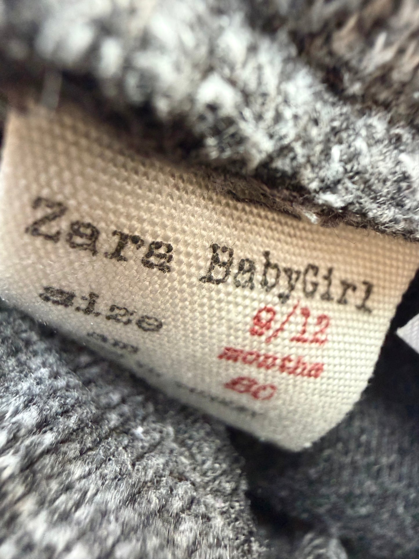 Zara Grey Plaid Knee Patch Pants / 9-12m