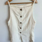 Cream Button Up Top (With Tags) / XS