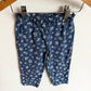 Blue Pants with White Flowers / 18m