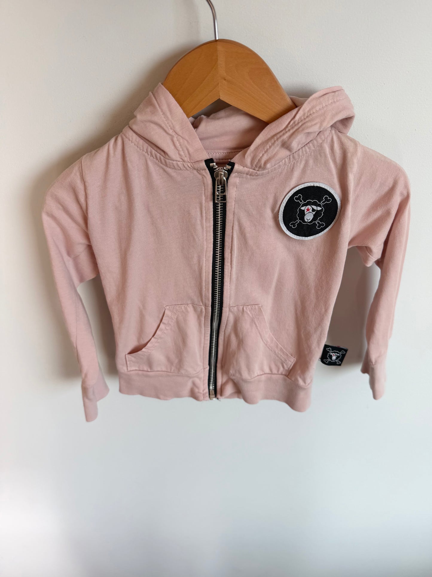 Nunuworld Kids Pink Zip Hoodie / 6-12m