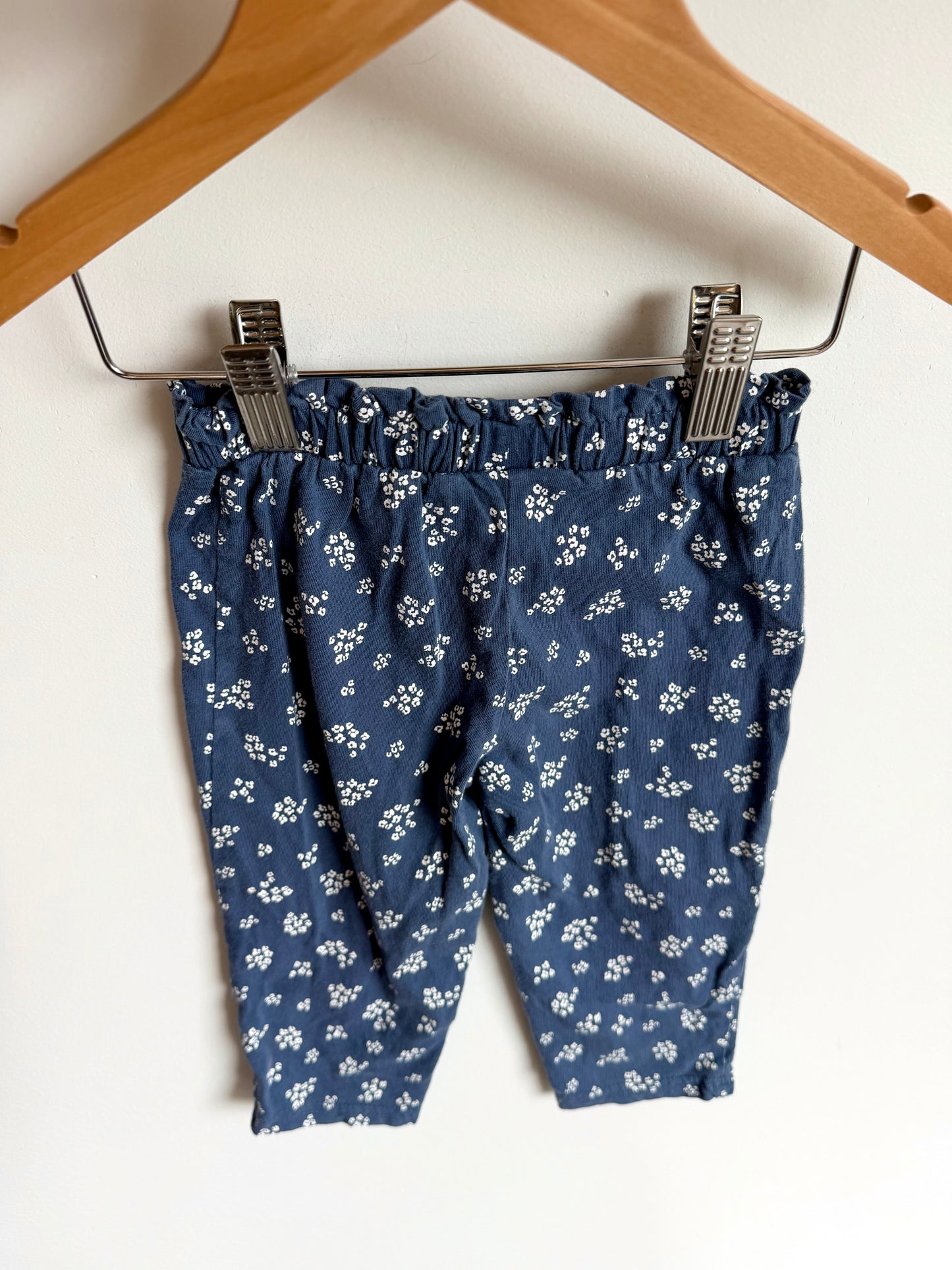 Blue Pants with White Flowers / 18m