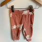 Coral Pants with White Flowers / 9m