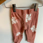 Coral Pants with White Flowers / 9m