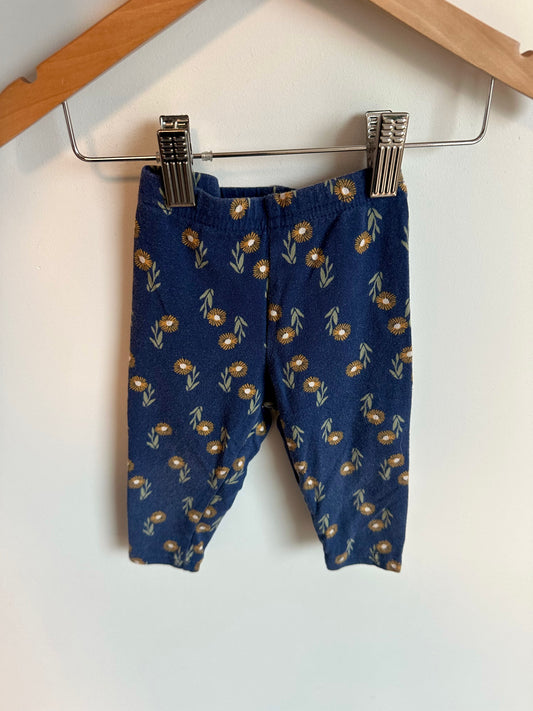 Navy Flower Pants / 9m