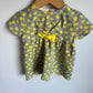 Yellow Dot Striped Dress / 3-6m