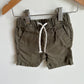 Olive Drawstring Shorts / 6-9m