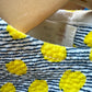 Yellow Dot Striped Dress / 3-6m