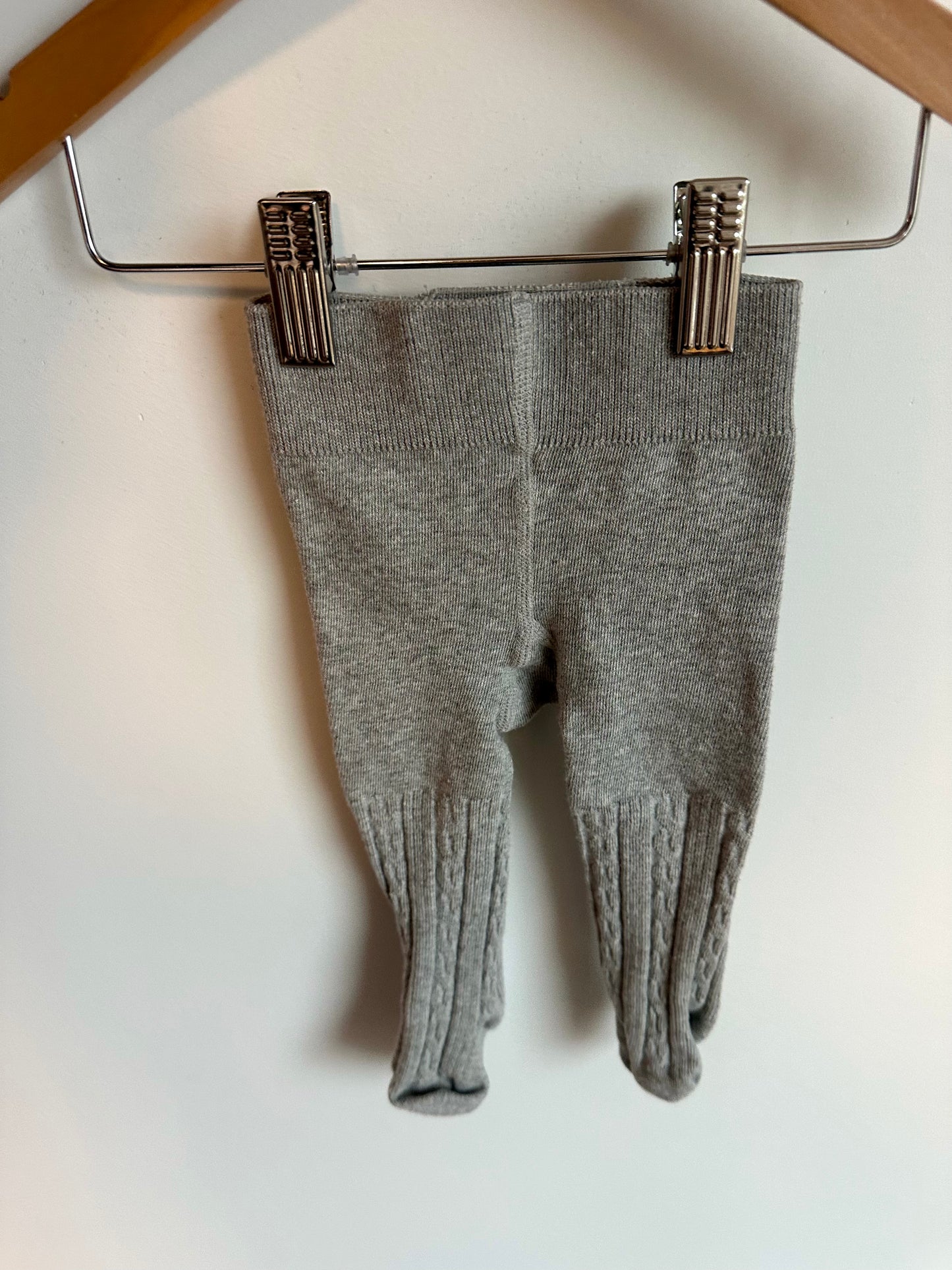 Grey Cable Knit Tights / 6m?