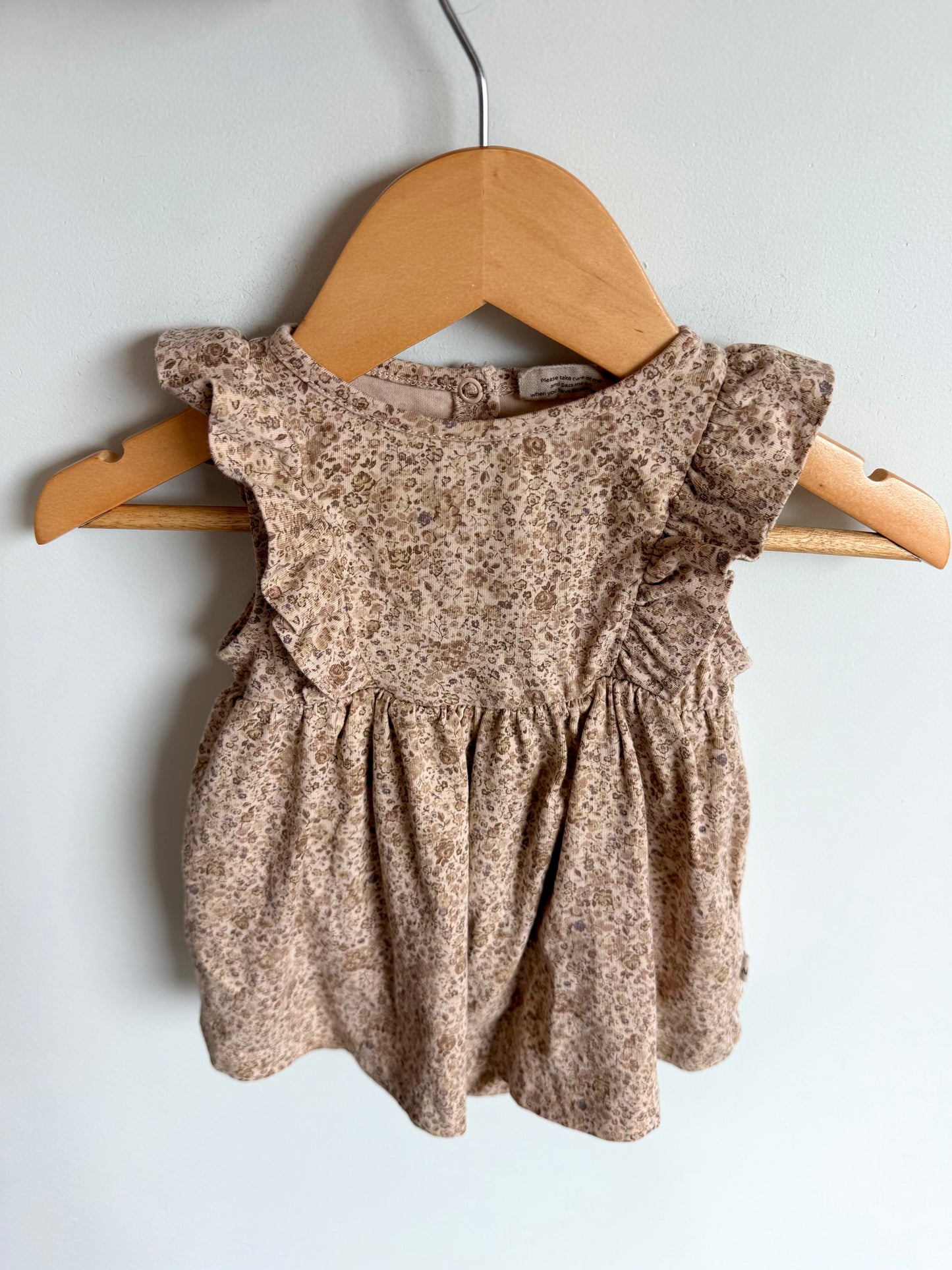 Wheat Floral Bodysuit Dress / 3m