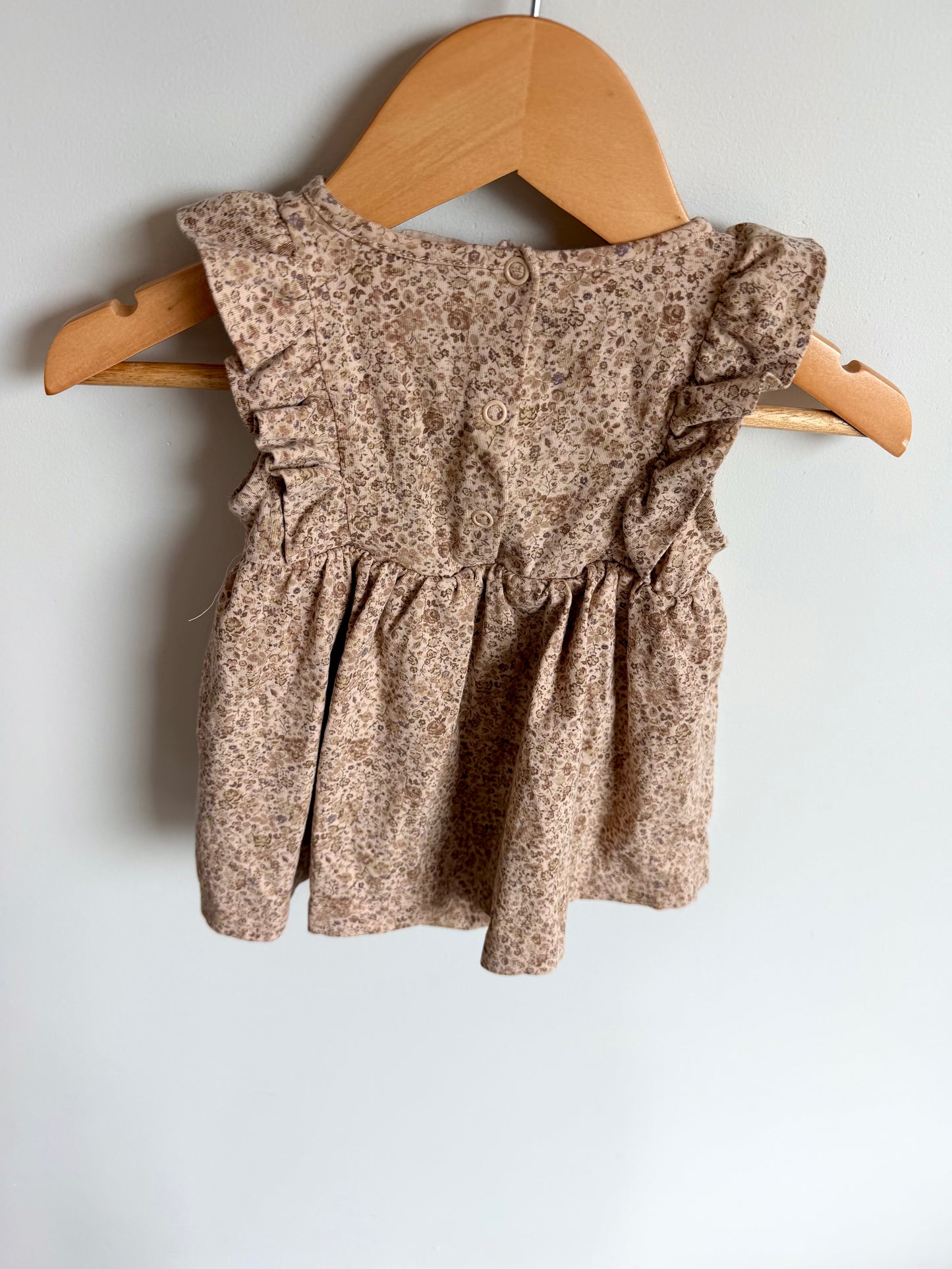 Wheat Floral Bodysuit Dress / 3m