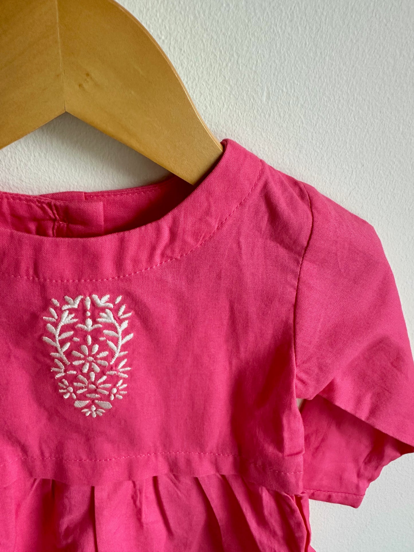 Pink + White Pattern Tunic / 12m