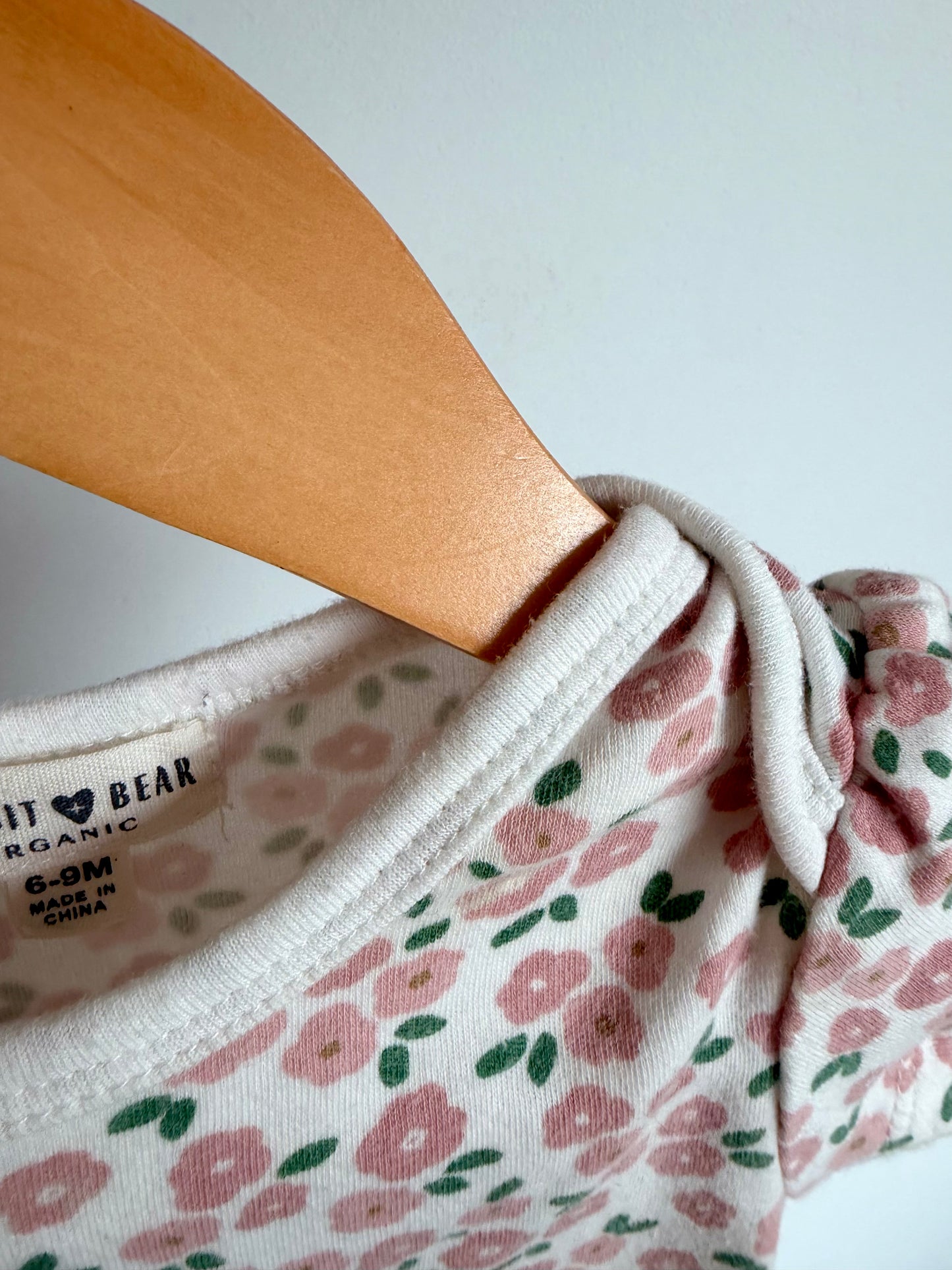 Pink Flower T-Shirt Bodysuit / 6-9m