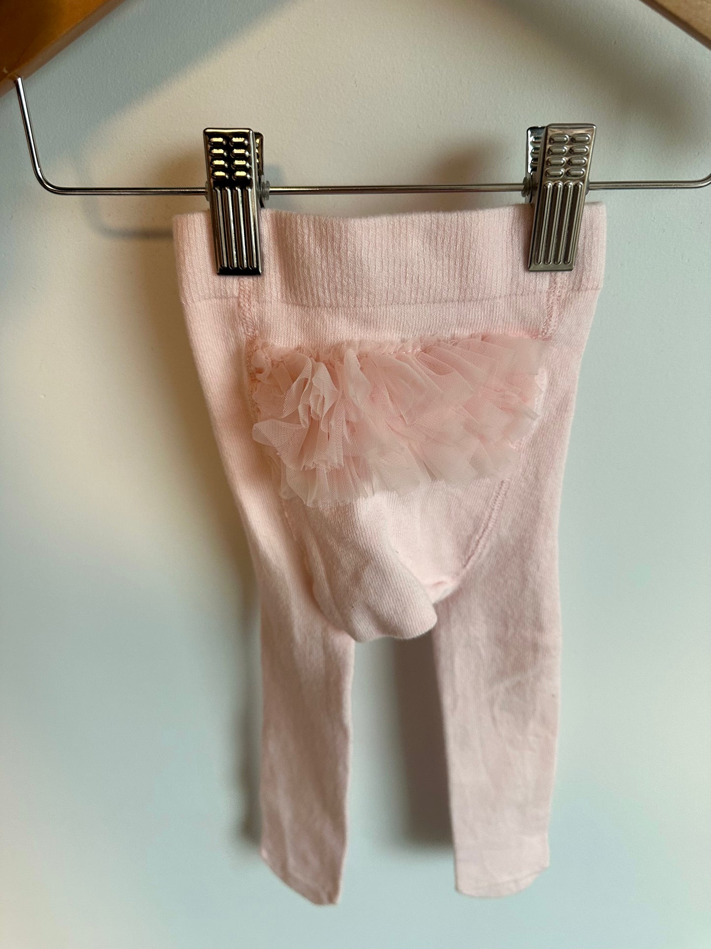 Blush Ruffle Bottom Tights / 6-12m