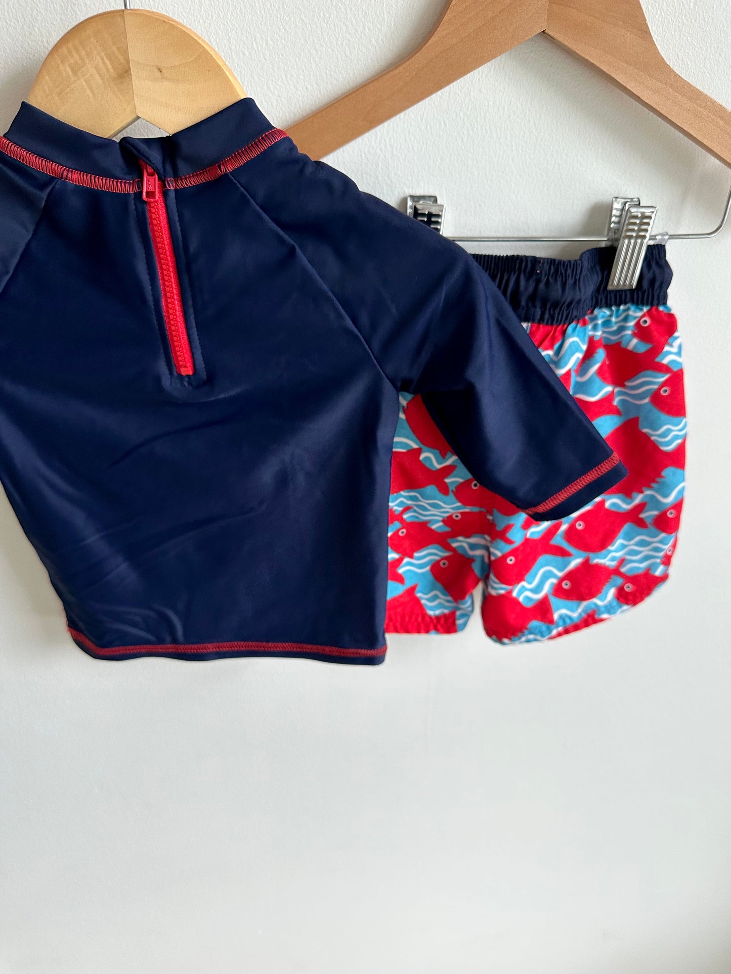 Shark Swim Top + Shorts Set / 9-12m