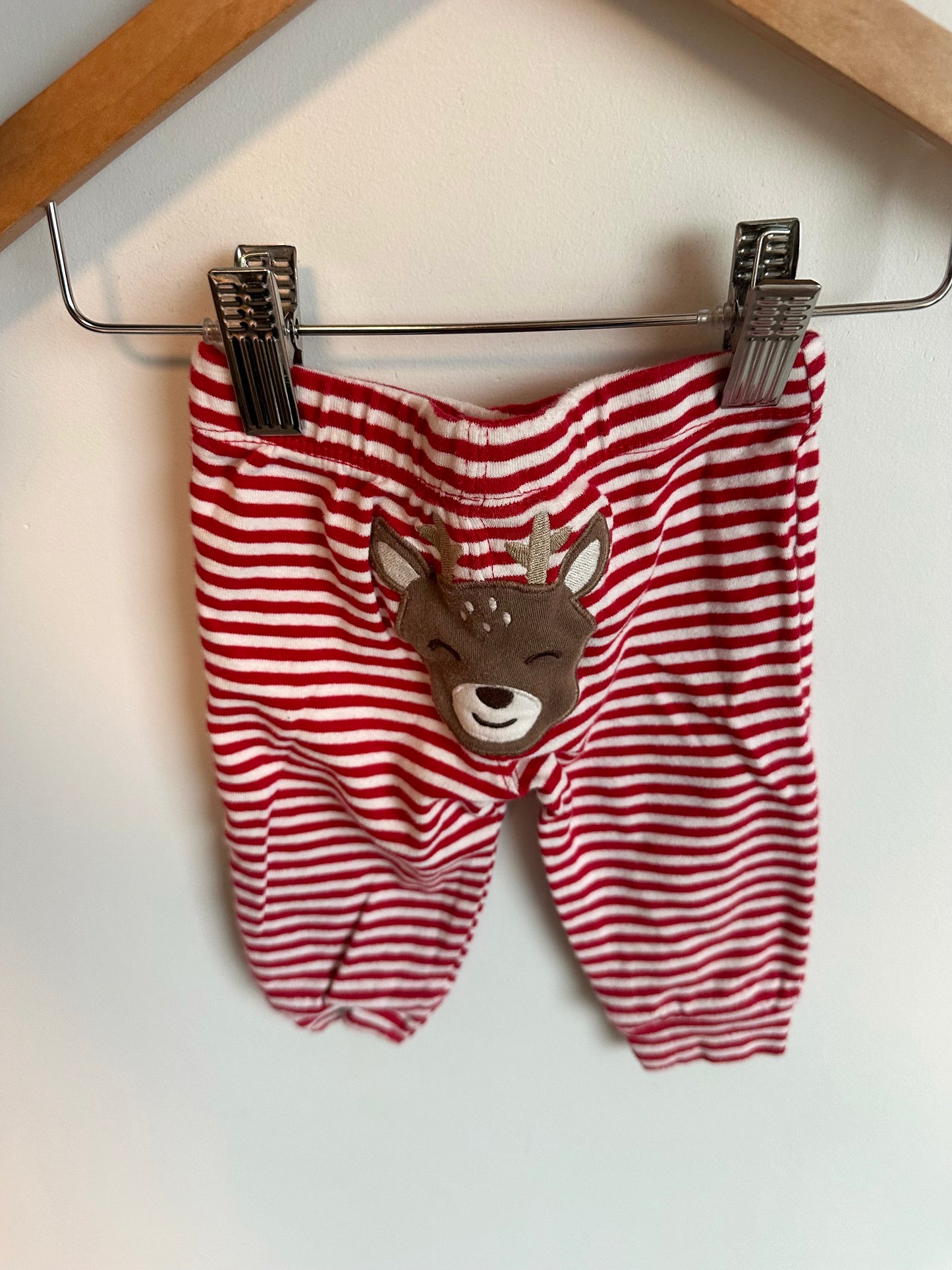 Deer Red + White Stripe Pants / 6m