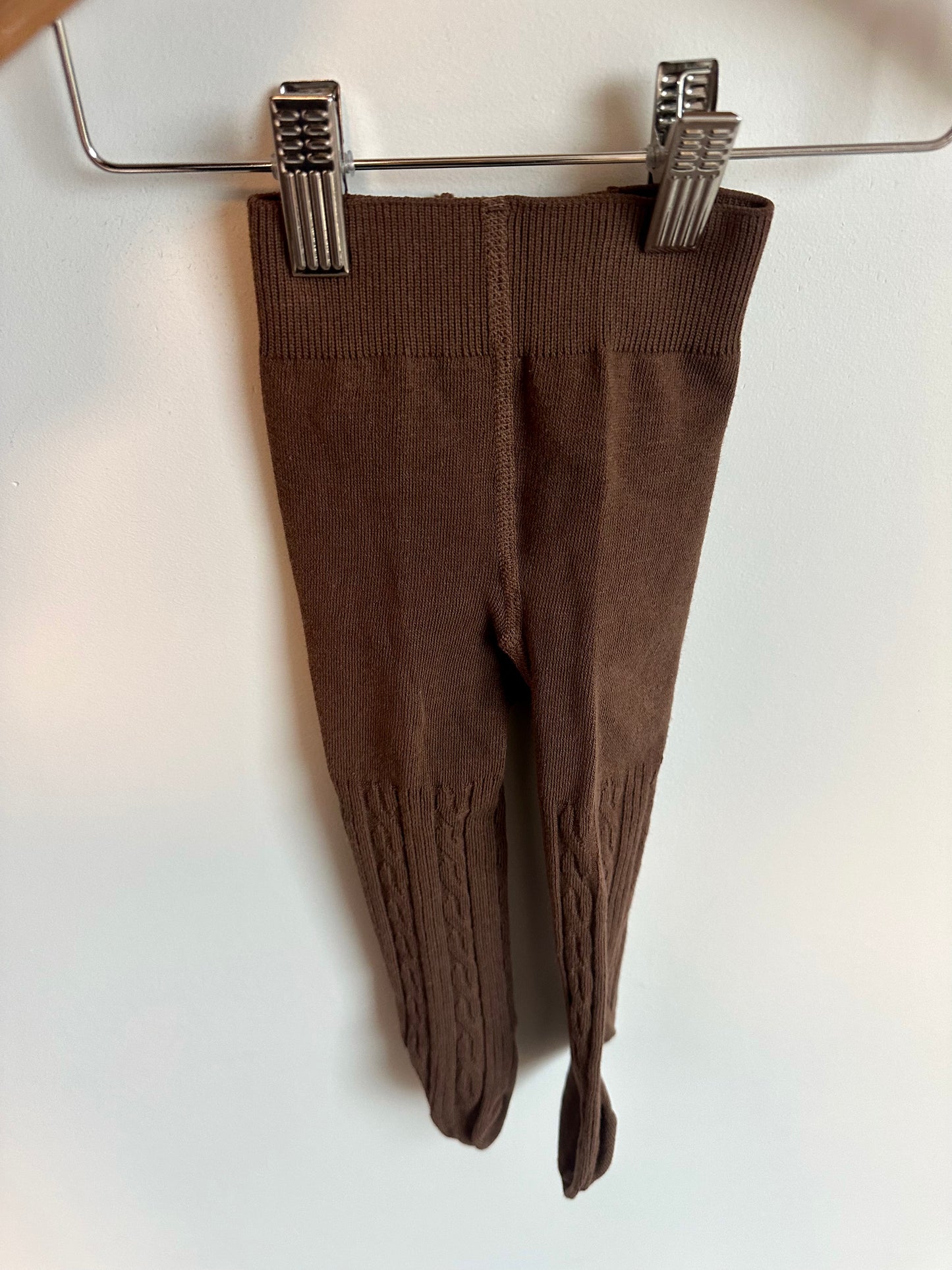 Brown Cable Knit Tights / 12m?