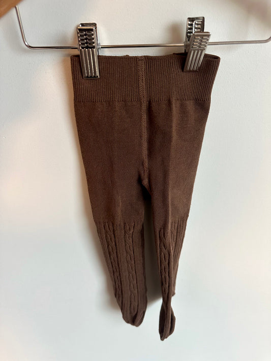 Brown Cable Knit Tights / 12m?