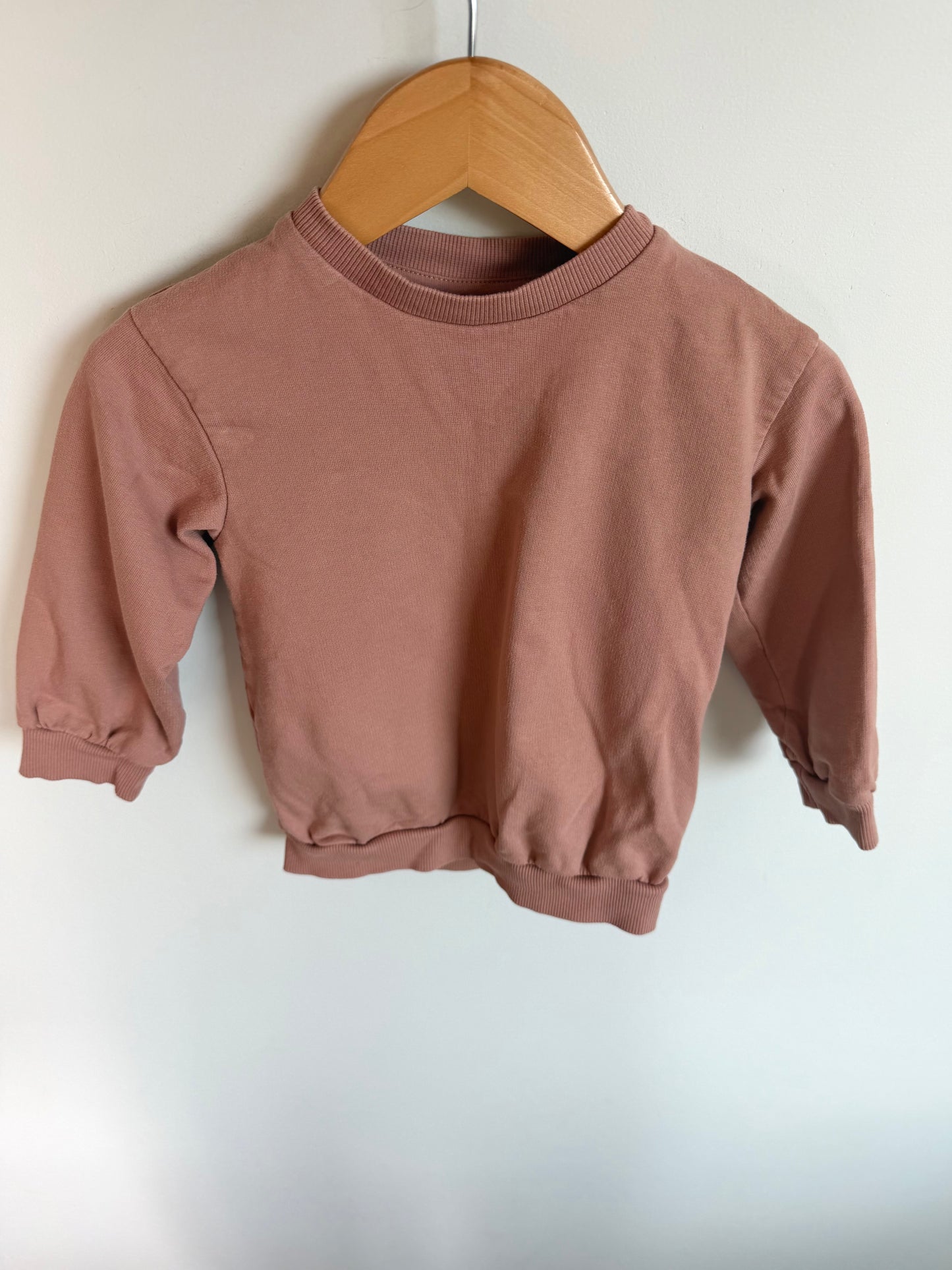 H&M Blush Organic Cotton Crewneck / 12-18m