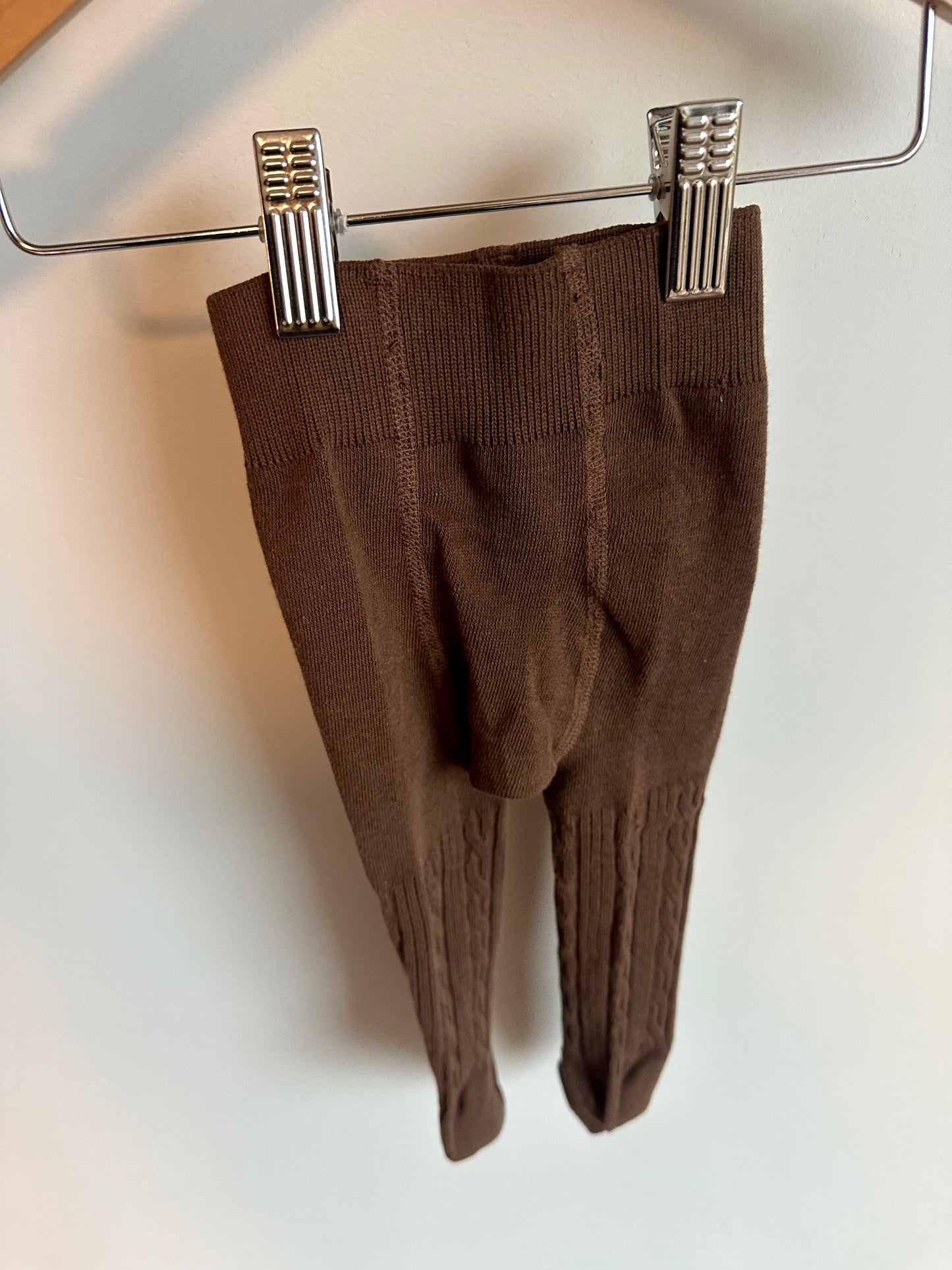 Brown Cable Knit Tights / 12m?