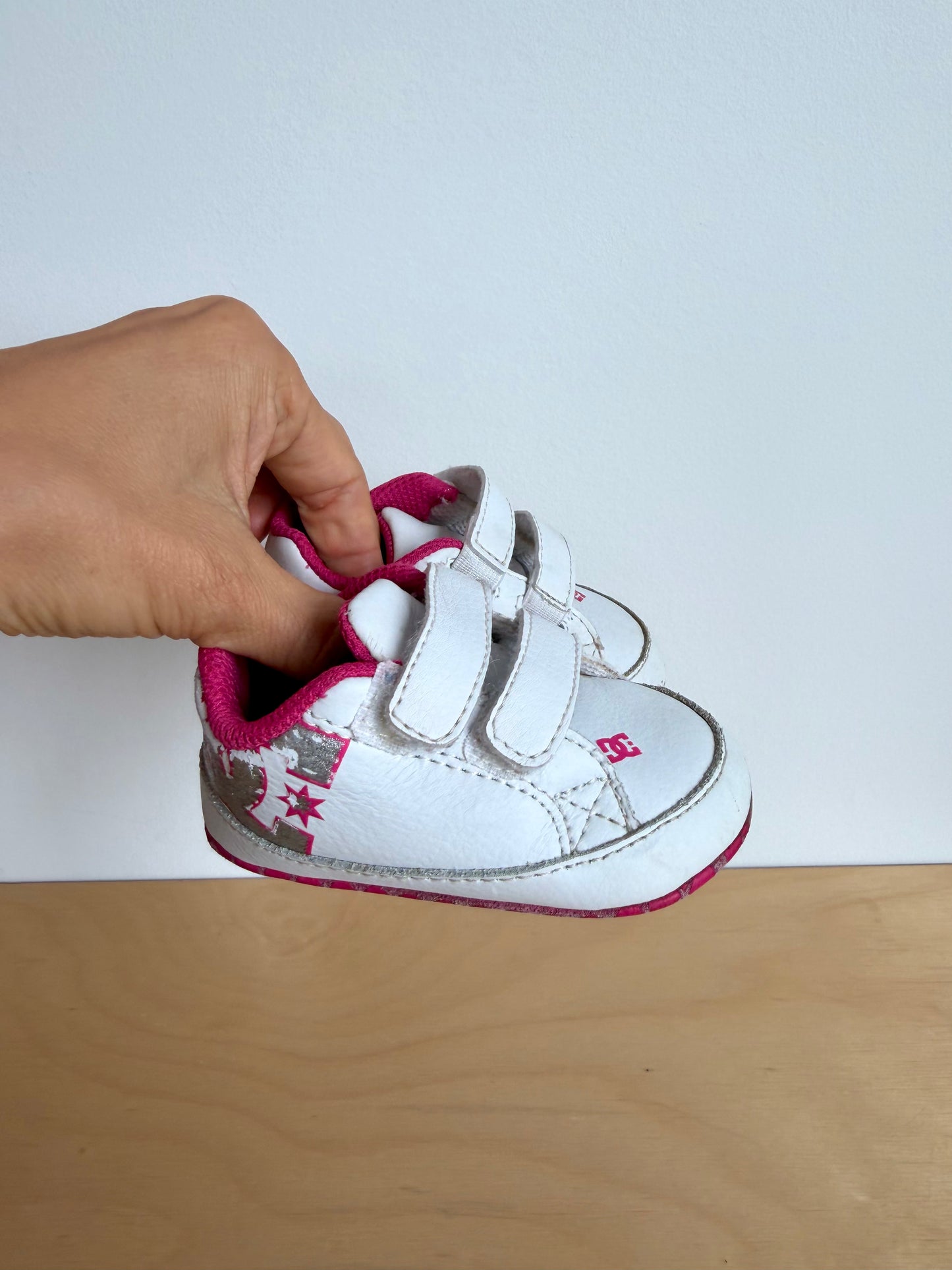 DC White Soft Sole Sneakers / Size 2 Infant