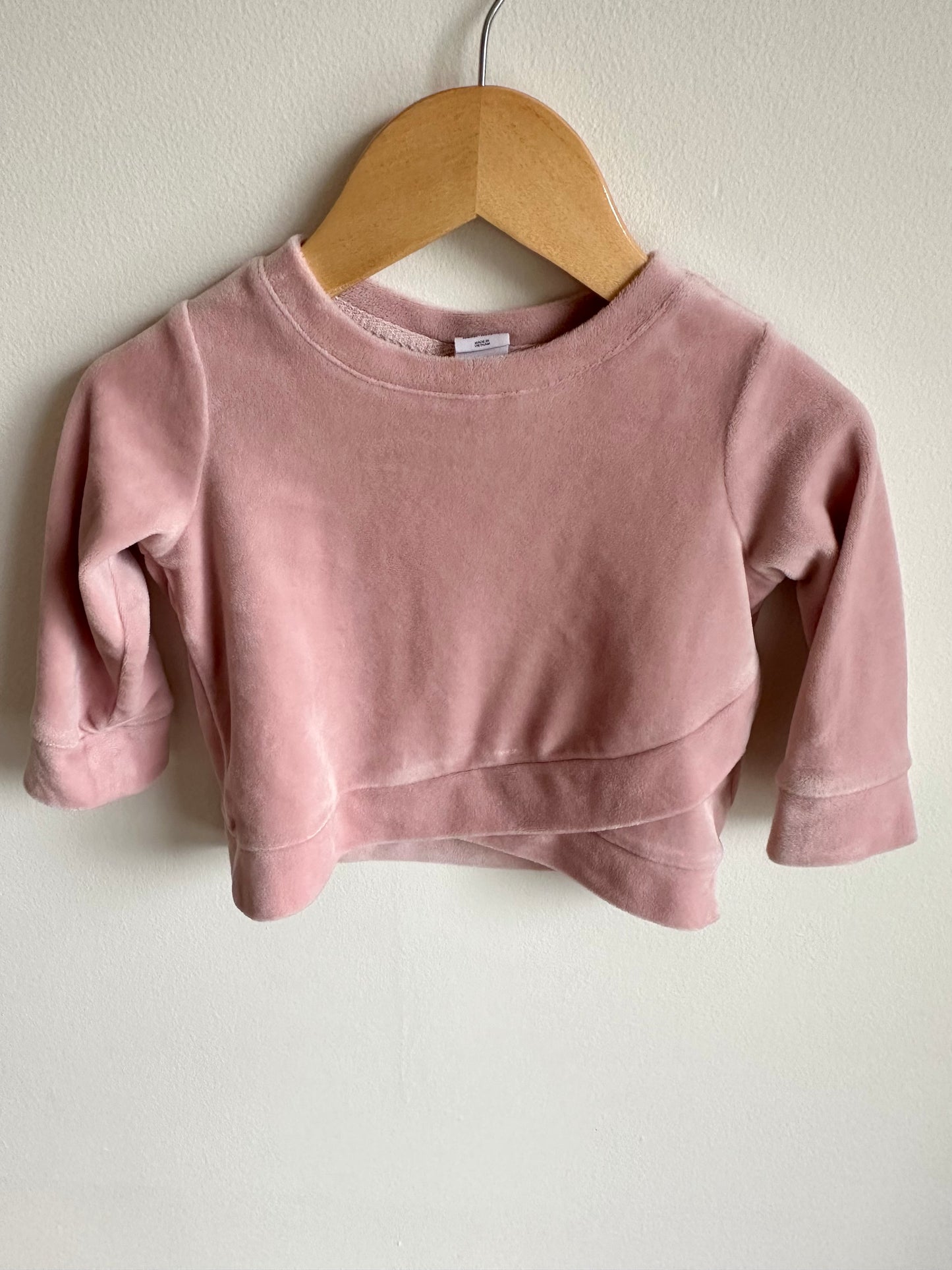 Gap Blush Velour Long Sleeve / 12-18m