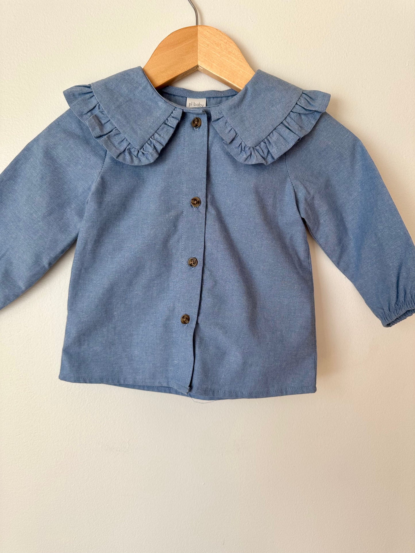 Collared Chambray Long Sleeve / 12m