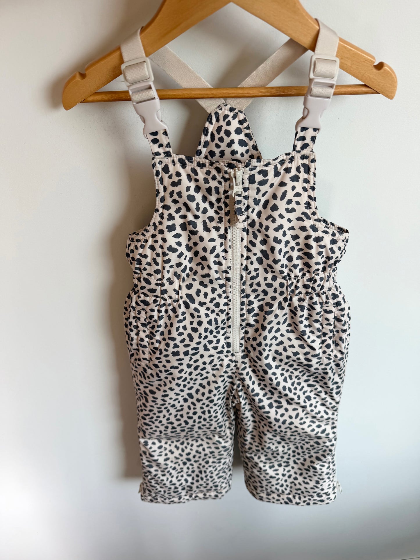 Gap Animal Print Snow Bib Overalls / 18-24m