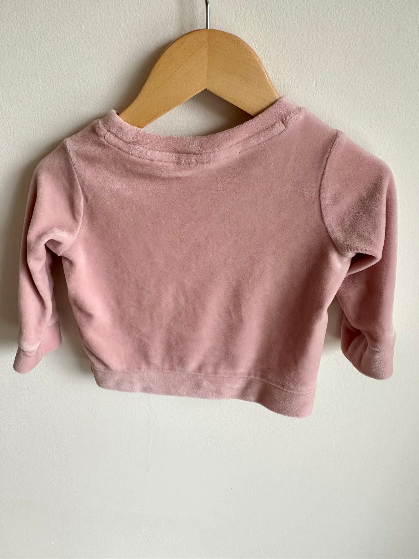 Gap Blush Velour Long Sleeve / 12-18m