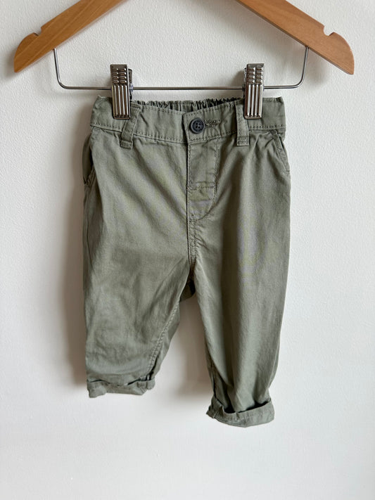 H&M Green Slacks / 9-12m