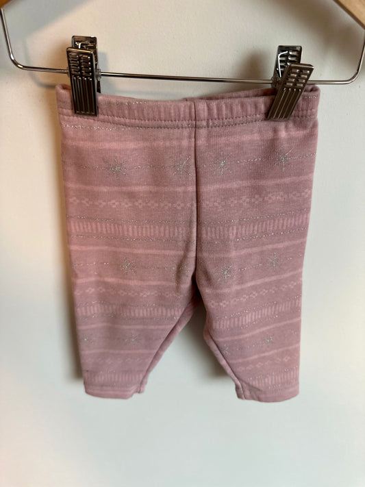 Pink Snowflake Pants / 6m