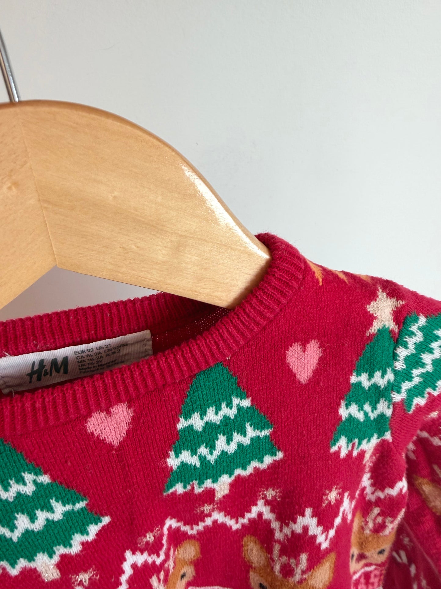 Red Happy X-MAS Sweater / 18-24m