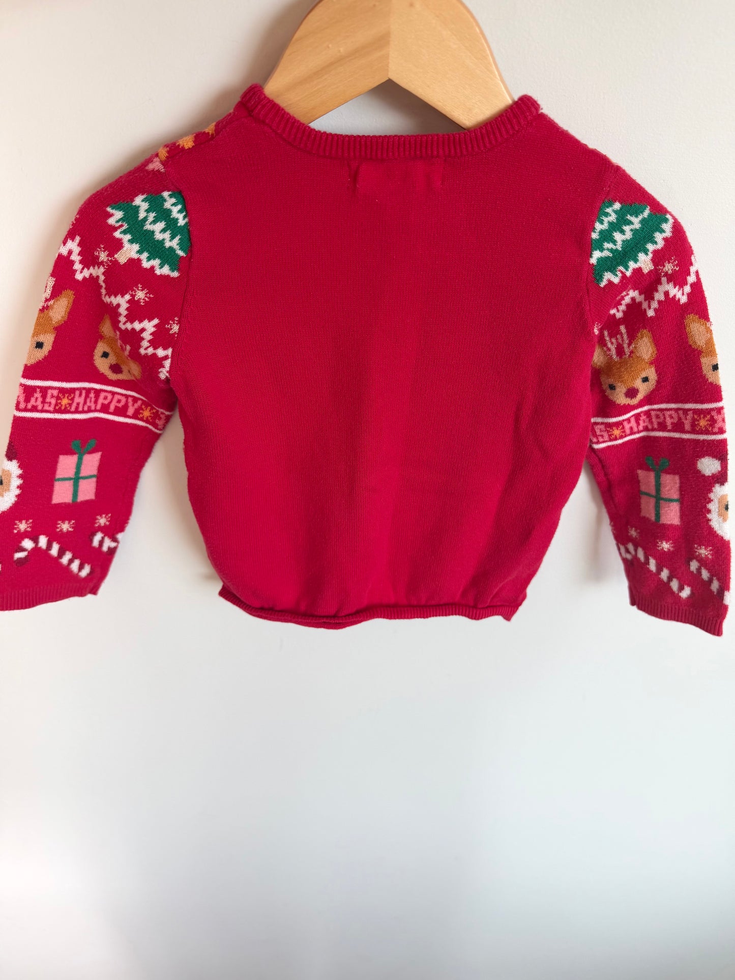 Red Happy X-MAS Sweater / 18-24m