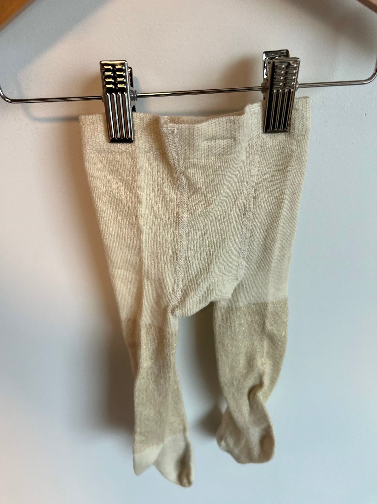 Tan Shimmer Tights / 6-12m