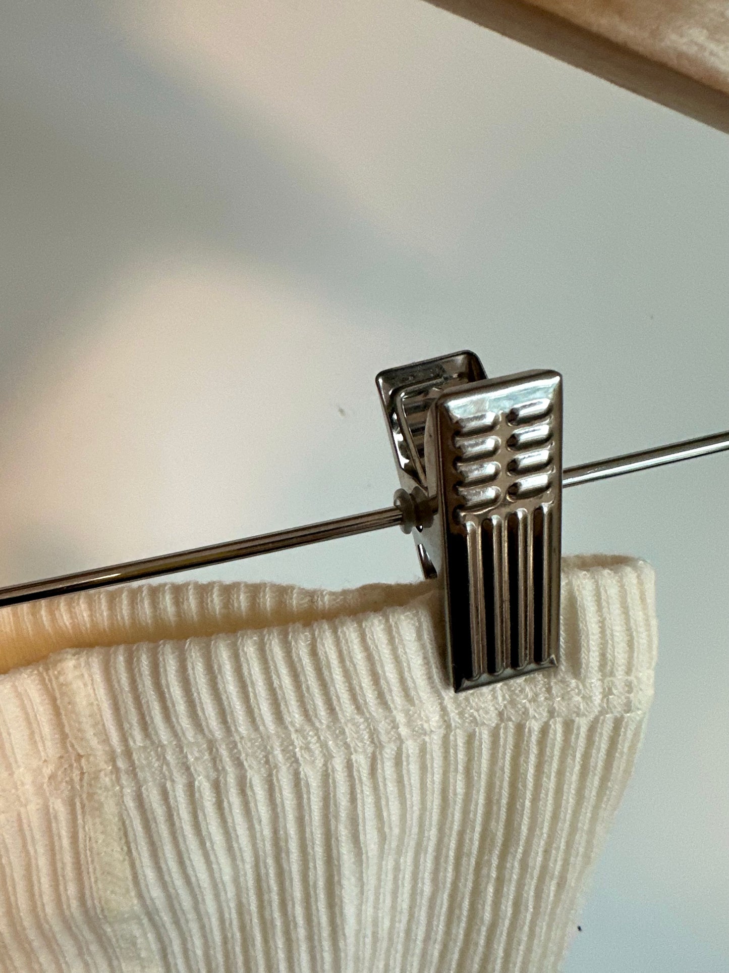 Cream Ribbed Footed Tights / 12m