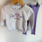 Minnie Sweater + Purple Pants Set / 24m