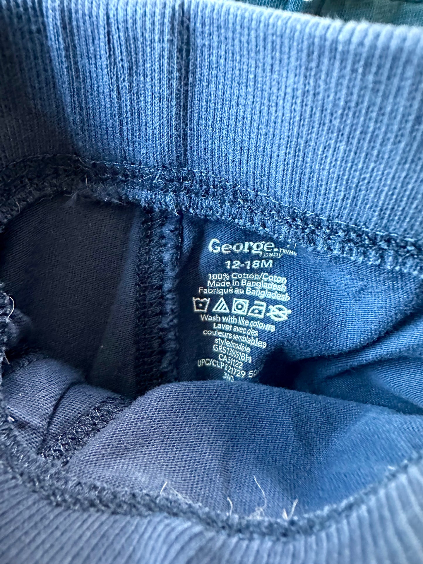 Cotton Blue Pants / 12m