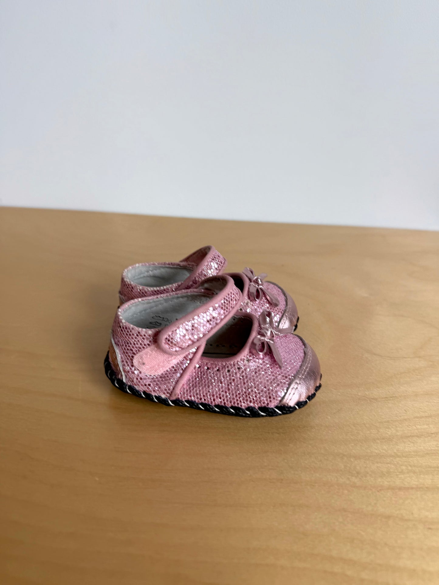 Sparkle Leather Sole Shoes / 0-6m