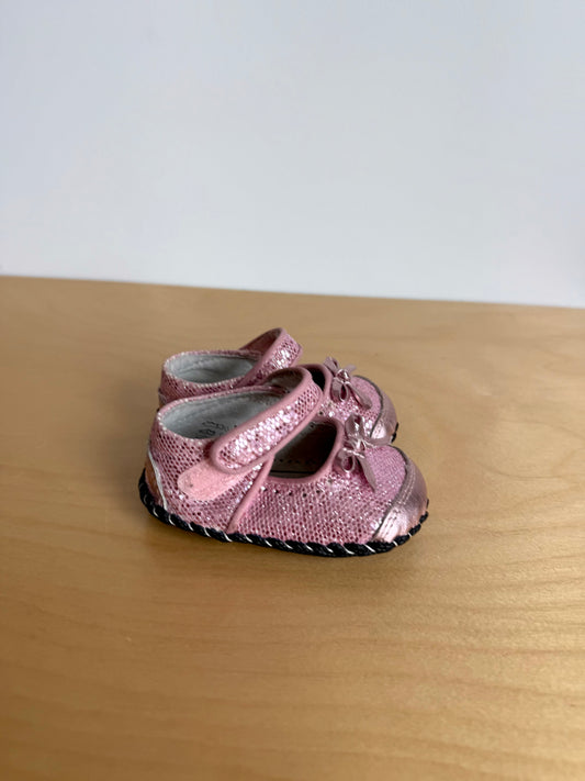Sparkle Leather Sole Shoes / 0-6m