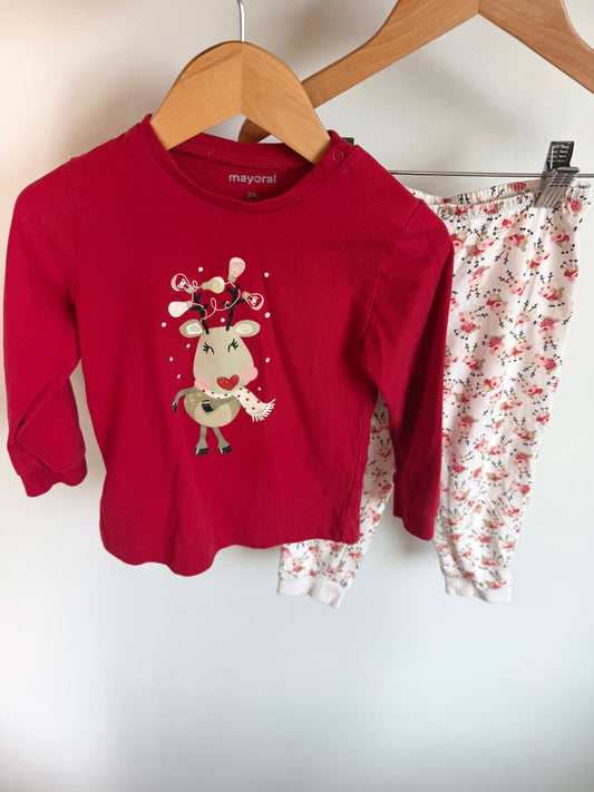 Mayoral Reindeer PJ Set / 24m
