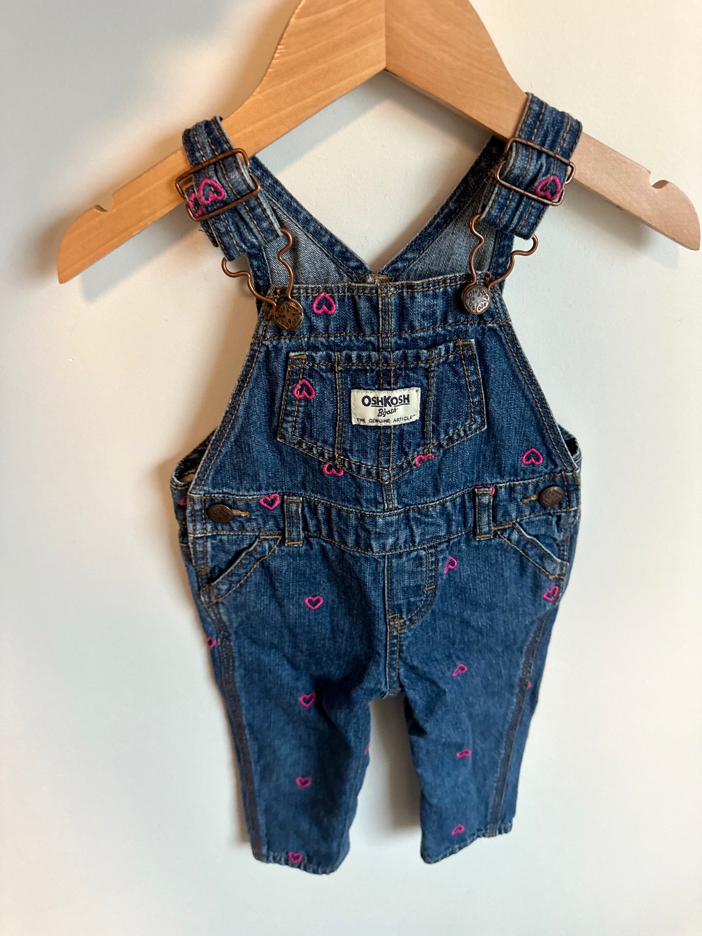 Heart Denim Overalls / 9m